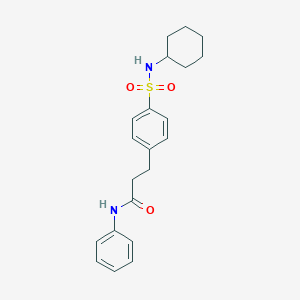 molecular formula C21H26N2O3S B426906 3-{4-[(cyclohexylamino)sulfonyl]phenyl}-N-phenylpropanamide 