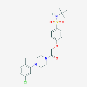 molecular formula C23H30ClN3O4S B426907 N-(tert-butyl)-4-{2-[4-(5-chloro-2-methylphenyl)-1-piperazinyl]-2-oxoethoxy}benzenesulfonamide 