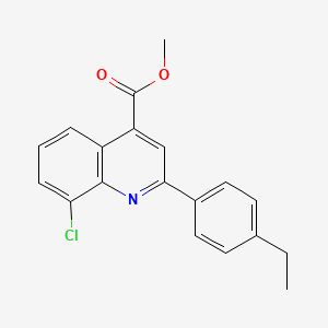 molecular formula C19H16ClNO2 B4269079 methyl 8-chloro-2-(4-ethylphenyl)-4-quinolinecarboxylate 