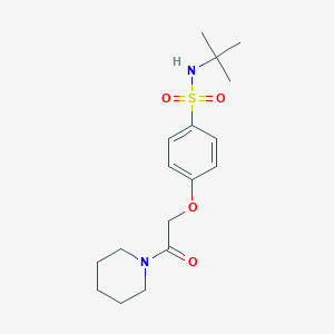 molecular formula C17H26N2O4S B426910 N-(tert-butyl)-4-[2-oxo-2-(1-piperidinyl)ethoxy]benzenesulfonamide 
