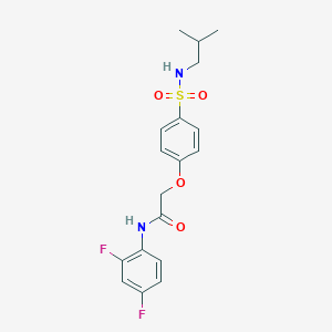 molecular formula C18H20F2N2O4S B426911 N-(2,4-difluorophenyl)-2-{4-[(isobutylamino)sulfonyl]phenoxy}acetamide 