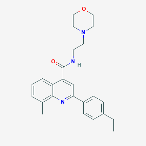 molecular formula C25H29N3O2 B4269117 2-(4-ethylphenyl)-8-methyl-N-[2-(4-morpholinyl)ethyl]-4-quinolinecarboxamide 