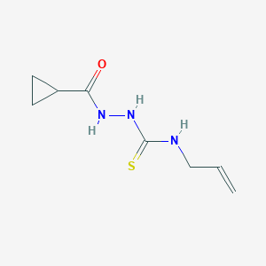 molecular formula C8H13N3OS B4269156 N-allyl-2-(cyclopropylcarbonyl)hydrazinecarbothioamide 