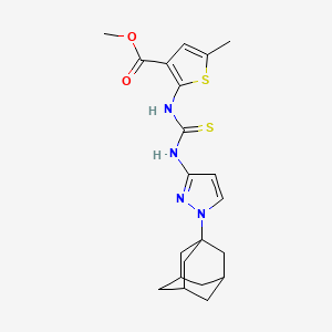 molecular formula C21H26N4O2S2 B4269163 methyl 2-[({[1-(1-adamantyl)-1H-pyrazol-3-yl]amino}carbonothioyl)amino]-5-methyl-3-thiophenecarboxylate CAS No. 588713-29-5