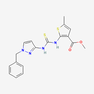 methyl 2-({[(1-benzyl-1H-pyrazol-3-yl)amino]carbonothioyl}amino)-5-methyl-3-thiophenecarboxylate