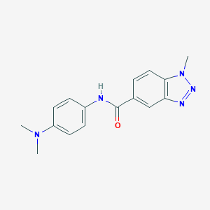 molecular formula C16H17N5O B426919 N-[4-(dimethylamino)phenyl]-1-methyl-1H-1,2,3-benzotriazole-5-carboxamide 