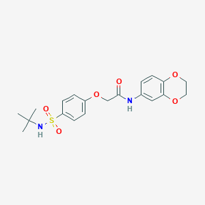 2-(4-tert-Butylsulfamoyl-phenoxy)-N-(2,3-dihydro-benzo[1,4]dioxin-6-yl)-acetamide