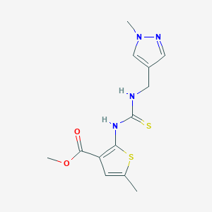 methyl 5-methyl-2-[({[(1-methyl-1H-pyrazol-4-yl)methyl]amino}carbonothioyl)amino]-3-thiophenecarboxylate
