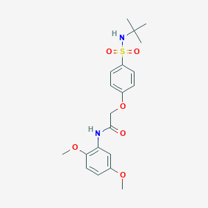 molecular formula C20H26N2O6S B426924 2-{4-[(tert-butylamino)sulfonyl]phenoxy}-N-(2,5-dimethoxyphenyl)acetamide 