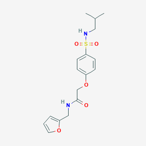 molecular formula C17H22N2O5S B426925 N-(2-furylmethyl)-2-{4-[(isobutylamino)sulfonyl]phenoxy}acetamide 