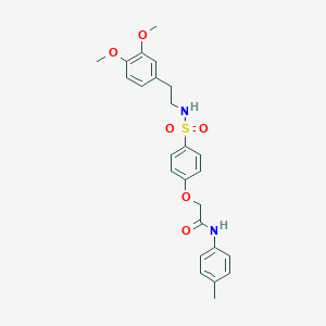 2-[4-({[2-(3,4-dimethoxyphenyl)ethyl]amino}sulfonyl)phenoxy]-N-(4-methylphenyl)acetamide