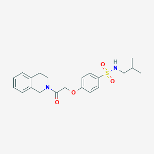 molecular formula C21H26N2O4S B426927 4-[2-(3,4-dihydro-1H-isoquinolin-2-yl)-2-oxoethoxy]-N-(2-methylpropyl)benzenesulfonamide 