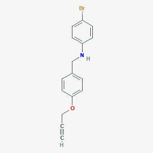 molecular formula C16H14BrNO B426928 N-(4-bromophenyl)-N-[4-(2-propynyloxy)benzyl]amine 
