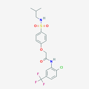molecular formula C19H20ClF3N2O4S B426929 N-[2-chloro-5-(trifluoromethyl)phenyl]-2-{4-[(isobutylamino)sulfonyl]phenoxy}acetamide 
