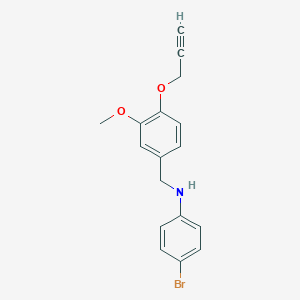 molecular formula C17H16BrNO2 B426930 4-bromo-N-[3-methoxy-4-(2-propynyloxy)benzyl]aniline 