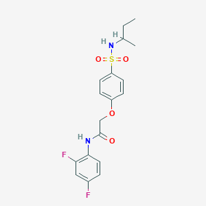 molecular formula C18H20F2N2O4S B426931 2-{4-[(sec-butylamino)sulfonyl]phenoxy}-N-(2,4-difluorophenyl)acetamide 