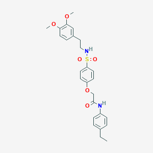 2-[4-({[2-(3,4-dimethoxyphenyl)ethyl]amino}sulfonyl)phenoxy]-N-(4-ethylphenyl)acetamide