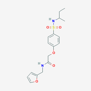 molecular formula C17H22N2O5S B426934 2-(4-sec-Butylsulfamoyl-phenoxy)-N-furan-2-ylmethyl-acetamide 