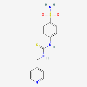 molecular formula C13H14N4O2S2 B4269353 4-({[(4-pyridinylmethyl)amino]carbonothioyl}amino)benzenesulfonamide 