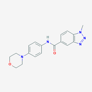 molecular formula C18H19N5O2 B426936 1-methyl-N-[4-(morpholin-4-yl)phenyl]-1H-benzotriazole-5-carboxamide 