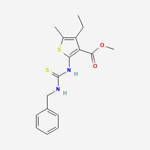molecular formula C17H20N2O2S2 B4269381 methyl 2-{[(benzylamino)carbonothioyl]amino}-4-ethyl-5-methyl-3-thiophenecarboxylate 