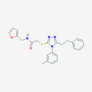 N-(2-furylmethyl)-2-{[4-(3-methylphenyl)-5-(2-phenylethyl)-4H-1,2,4-triazol-3-yl]sulfanyl}acetamide