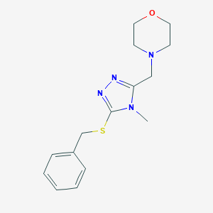 molecular formula C15H20N4OS B426953 4-(5-Benzylsulfanyl-4-methyl-4H-[1,2,4]triazol-3-ylmethyl)-morpholine 