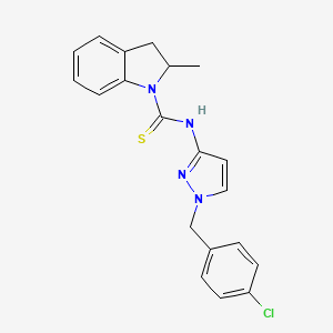 N-[1-(4-chlorobenzyl)-1H-pyrazol-3-yl]-2-methyl-1-indolinecarbothioamide