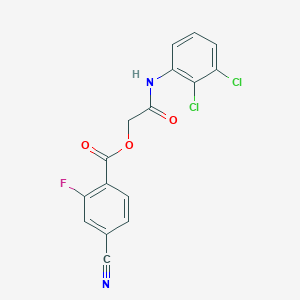 molecular formula C16H9Cl2FN2O3 B426957 2-[(2,3-Dichlorophenyl)amino]-2-oxoethyl 4-cyano-2-fluorobenzoate 