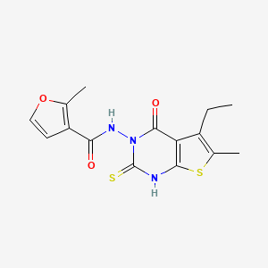 N-(5-ethyl-2-mercapto-6-methyl-4-oxothieno[2,3-d]pyrimidin-3(4H)-yl)-2-methyl-3-furamide