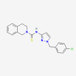 N-[1-(4-chlorobenzyl)-1H-pyrazol-3-yl]-3,4-dihydro-2(1H)-isoquinolinecarbothioamide