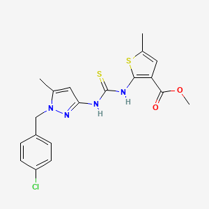 methyl 2-[({[1-(4-chlorobenzyl)-5-methyl-1H-pyrazol-3-yl]amino}carbonothioyl)amino]-5-methyl-3-thiophenecarboxylate