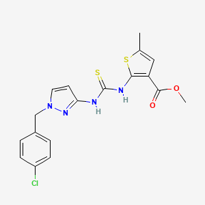 methyl 2-[({[1-(4-chlorobenzyl)-1H-pyrazol-3-yl]amino}carbonothioyl)amino]-5-methyl-3-thiophenecarboxylate