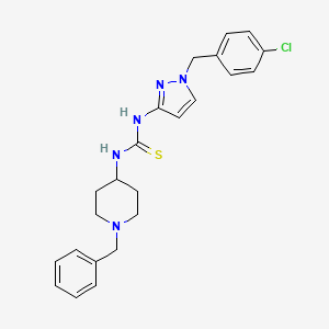 N-(1-BENZYL-4-PIPERIDYL)-N'-[1-(4-CHLOROBENZYL)-1H-PYRAZOL-3-YL]THIOUREA