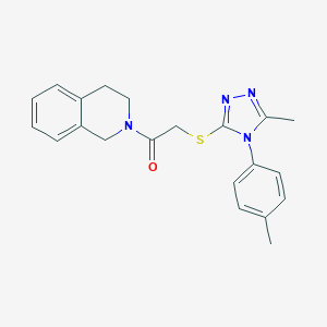 1-(3,4-dihydroisoquinolin-2(1H)-yl)-2-{[5-methyl-4-(4-methylphenyl)-4H-1,2,4-triazol-3-yl]sulfanyl}ethanone