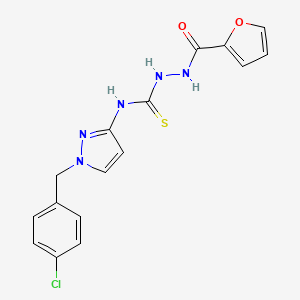 N-[1-(4-chlorobenzyl)-1H-pyrazol-3-yl]-2-(2-furoyl)hydrazinecarbothioamide