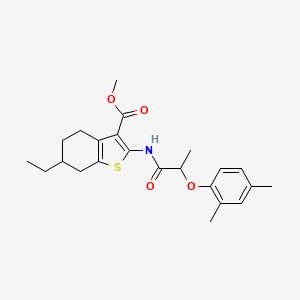 methyl 2-{[2-(2,4-dimethylphenoxy)propanoyl]amino}-6-ethyl-4,5,6,7-tetrahydro-1-benzothiophene-3-carboxylate