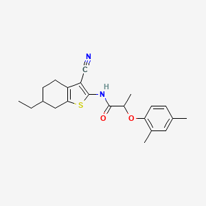 N-(3-cyano-6-ethyl-4,5,6,7-tetrahydro-1-benzothiophen-2-yl)-2-(2,4-dimethylphenoxy)propanamide