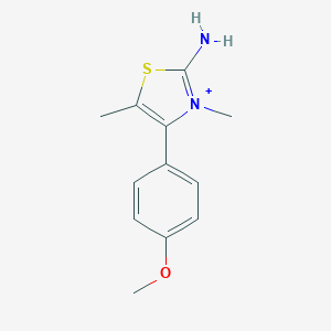molecular formula C12H15N2OS+ B426973 2-Amino-4-(4-methoxyphenyl)-3,5-dimethyl-1,3-thiazol-3-ium 