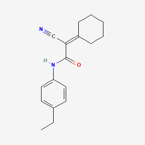 2-cyano-2-cyclohexylidene-N-(4-ethylphenyl)acetamide