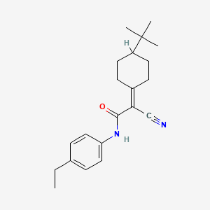 2-(4-tert-butylcyclohexylidene)-2-cyano-N-(4-ethylphenyl)acetamide