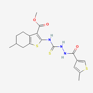 Methyl 6-methyl-2-[({2-[(5-methylthiophen-3-yl)carbonyl]hydrazinyl}carbonothioyl)amino]-4,5,6,7-tetrahydro-1-benzothiophene-3-carboxylate