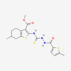 methyl 6-methyl-2-[({2-[(5-methyl-2-thienyl)carbonyl]hydrazino}carbonothioyl)amino]-4,5,6,7-tetrahydro-1-benzothiophene-3-carboxylate