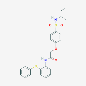 molecular formula C24H26N2O4S2 B426982 2-{4-[(sec-butylamino)sulfonyl]phenoxy}-N-[2-(phenylsulfanyl)phenyl]acetamide 
