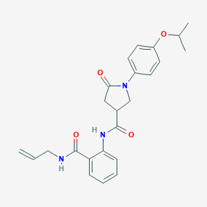 molecular formula C24H27N3O4 B426984 N-{2-[(allylamino)carbonyl]phenyl}-1-(4-isopropoxyphenyl)-5-oxo-3-pyrrolidinecarboxamide 