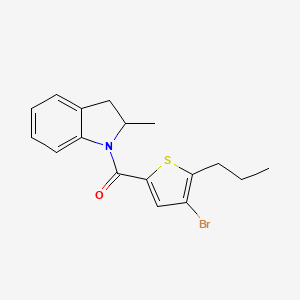 (4-bromo-5-propylthiophen-2-yl)(2-methyl-2,3-dihydro-1H-indol-1-yl)methanone