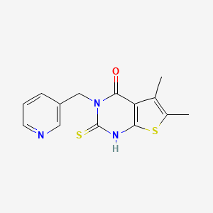 2-mercapto-5,6-dimethyl-3-(3-pyridinylmethyl)thieno[2,3-d]pyrimidin-4(3H)-one