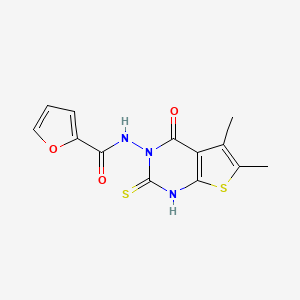 N-(2-mercapto-5,6-dimethyl-4-oxothieno[2,3-d]pyrimidin-3(4H)-yl)-2-furamide