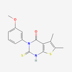 2-mercapto-3-(3-methoxyphenyl)-5,6-dimethylthieno[2,3-d]pyrimidin-4(3H)-one