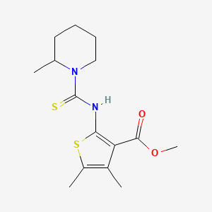 methyl 4,5-dimethyl-2-{[(2-methyl-1-piperidinyl)carbonothioyl]amino}-3-thiophenecarboxylate